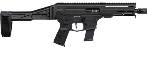CMMG MKG Dissent Pistol, 45 ACP, 6.5", G2 Brace, M-LOK Handguard, Armor Black Finish, 13 Rds