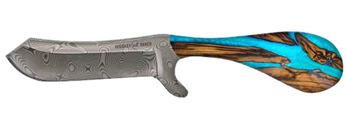 Whiskey Bent Knives Bullcutter Knife, Spring Branch Acrylic Handle (WB42-60)