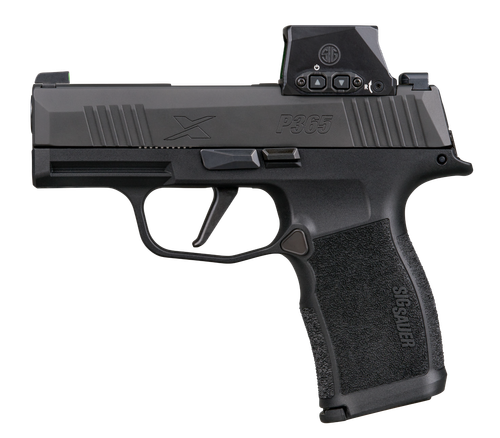 Sig Sauer P365X w/Optic Pistol, 9mm, 3.10in, Polymer Grips, Black Finish, 10 Rds