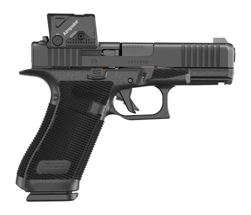 Glock G45 Gen6 w/Aimpoint Pistol, 9mm, 4.02in, Interchangeable Backstrap Grips, Black Finish, 17 Rds