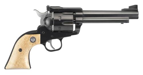 Ruger Blackhawk Convertible Revolver 0333, 357 Mag/38 SPL/9mm, 5 1/2in, Birdseye Maple Grips, Blued Finish, 6 Rds