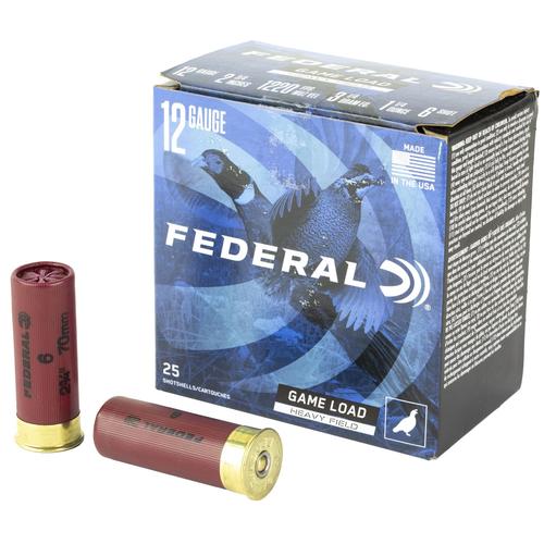 Federal Premium Game-Shok Heavy Field Shotshells H1256, 12 Gauge, 2-3/4", 1-1/4 oz, 1220 fps, #6 Lead Shot, 25 Rds/Bx