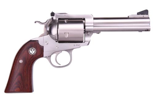 Ruger Super Blackhawk Bisley Revolver 0872, 480 Ruger, 4-5/8in, Wood Grips, Brushed Stainless Finish, 5 Rds