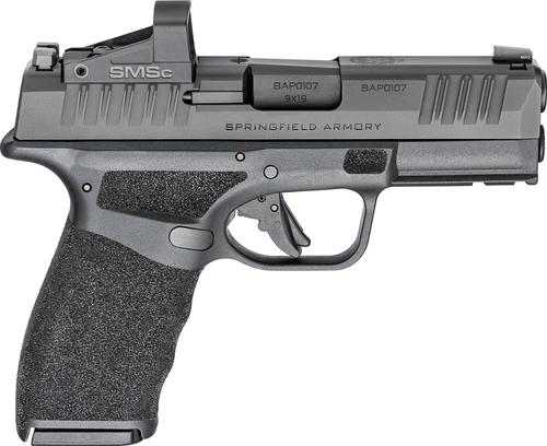 Springfield Hellcat Pro OSP Pistol HCP9379BOSPSMSC, 9mm, 3.7", w/ Shield SMSC Optic, Adaptive Texture Grips, Black Finish, 15 Rds
