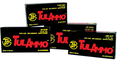 Tulammo Pistol Ammunition TA452300, 45 ACP, Full Metal Jacket (FMJ), 230 GR, 50 Rd/bx