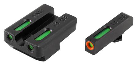 TruGlo TG13WA1PC Front/Rear Fiber Optic Sight, Green w/Orange Outline, for Walther PPQ