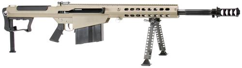 Barrett M107A1-S Semi-Auto Rifle 18066S, 50 BMG, 20", FDE Finish, Fluted Barrel, Improved Internals, 10 Rds