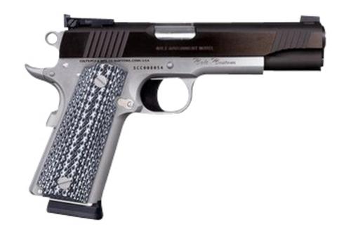 Colt 1911 Government Custom Competition Pistol O1072CS, 9mm Luger, 5", Black/Gray Scalloped G10 Grips, Stainless Steel Finish, 9 Rds