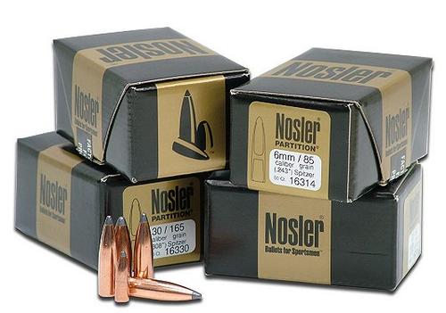 Nosler Partition Spitzer 338 Caliber 225 Grain 50/Box (16336), Not Loaded