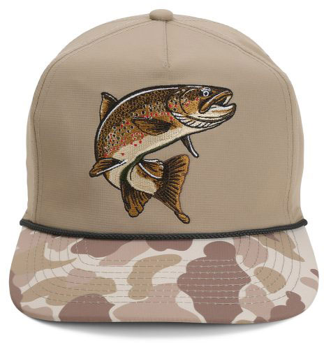 Paramount Outdoors, Brown Trout Rope Cap Fly Fishing 5-Panel, Brown (PA0003-D05-OSFA)