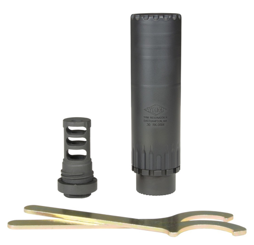 Yankee Hill Machine Resonator K Suppressor, 30 Cal/7.62mm, Black Carakote
