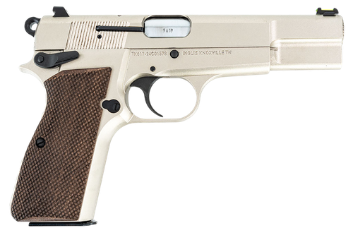 Tisas P-35 P-35 Pistol 12000001, 9mm Luger, 4.70in, G10 Grips, Satin Nickel Finish, 15 Rds