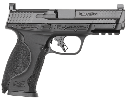 Smith and Wesson M&P9 M2.0 Metal Optic Ready Pistol, 9mm, 4.25in, Interchangeable Backstrap Grips, Black Anodized Finish, 17 Rds