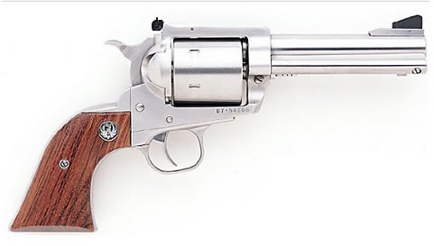 Ruger Super Blackhawk Single-Action Revolver 0814, 44 Remington Mag, 4 5/8 in, Rosewood Grip, Stainless Finish, 6 Rd