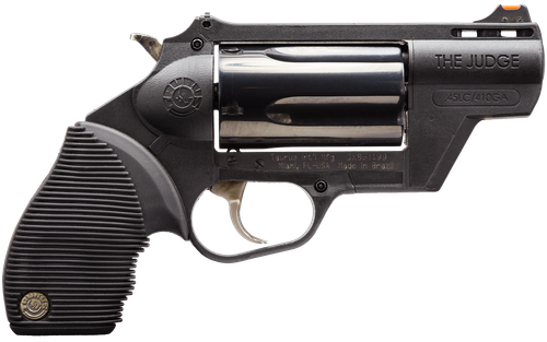 Taurus 45/410 Judge Public Defender Revolver 2441021PFS, 410 Guage / 45 Long Colt, 2 in, Polymer Grip, Blue Finish, 5 Rd