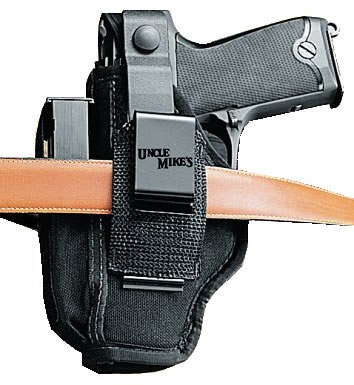 Uncle Mikes Ambidextrous Hip Holster w/Belt Clip/4" Barrel Medium Double Action (70020)