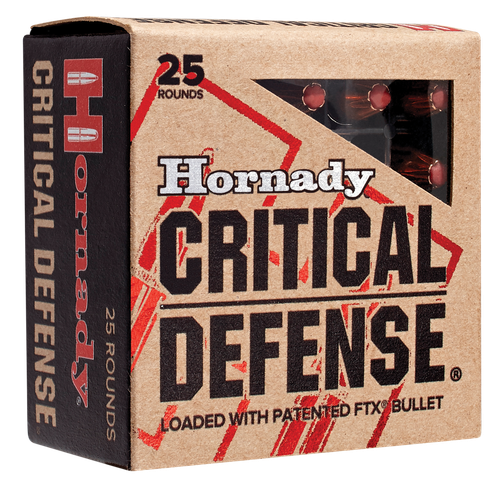 Hornady Critical Defense Pistol Ammunition 90061, 327 Federal Magnum, 80 Grain, FTX, 25 Rds/Bx