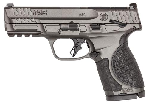 Smith and Wesson M&P9 M2.0 Metal Compact OR Optic Ready Pistol 14279, 9mm, 4.25in, Interchangeable Palmswell Grips, 10 Rds