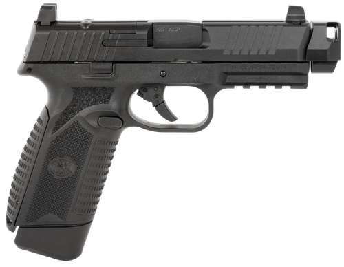 FN Herstal 545 MRD Compensated Optic Ready Pistol 66102135, 45 ACP, 4.43in, Interchangeable Backstrap, Black Finish, 15 Rds