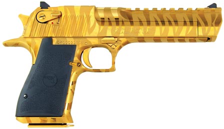 Magnum Research Desert Eagle Mark XIX Pistol DE44TG-TS, 44 Remington Magnum, 6", Titanium Gold Tiger Stripe Finish, 7 Rd