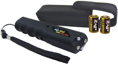 Personal Safety Stun Gun/Flashlight Black (ZAPSTK800FB)