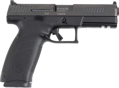 CZ-USA P-10 F F Optic Ready Pistol 91591, 45 ACP, 4.50in, Textured Grips, Black Finish, 13 Rds