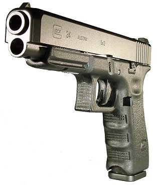 Glock 34 Competition Pistol PI3430101, 9mm, 5.32 in, Polymer Grip, Black Finish, Adjustable Sights, 10 Rd