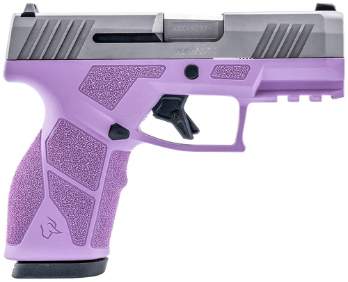 Taurus GX2 Compact Pistol 1GX2939LP, 9mm, 3.37", Ergonomic Light Purple Grips, Matte Stainless Slide, 13 Rds