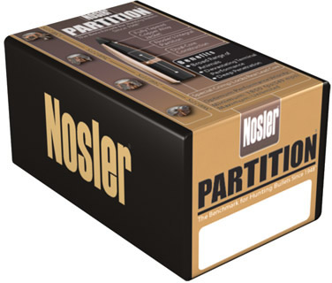 Nosler Partition Spitzer 30 Caliber 200 Grain 50/Box (35626), Not Loaded