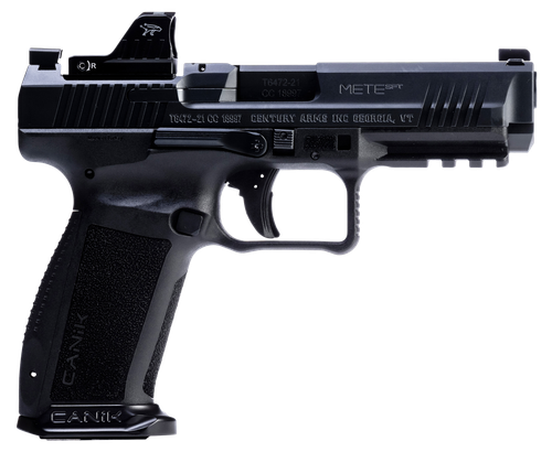 Canik Mete SFT Full Size Pistol HG7164N, 9mm, 4.46", Aggressive Textured Polymer Grips, Black Finish, w/MeCanik M01 Optic, Ambidextrous, 20 Rds