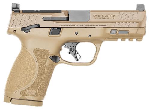 Smith and Wesson M&P M2.0 Optic Ready 13573, 9mm Luger, 4", Modular Backstrap, Flat Dark Earth Finish, 15 Rds