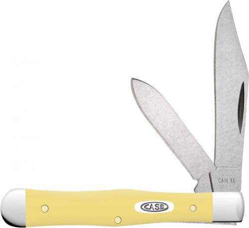 Case Knives Yellow Synthetic Smooth Small Swell Center Jack Knife (81097)