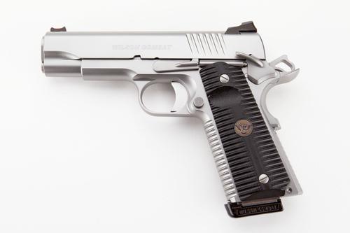 Wilson Combat ACP Commander Pistol ACP-COM-9A-SS, 9mm, 4.25in, Eagle Claw Grips, Bead-Blasted Stainless, 10 Rds