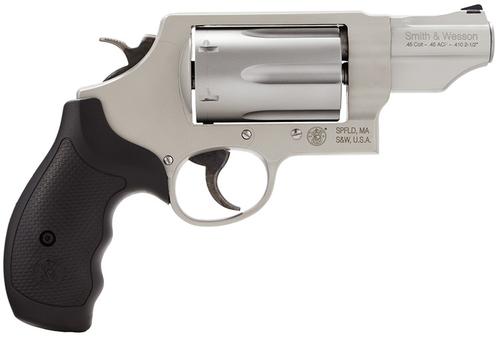 Smith & Wesson Governor Revolver 160410, 410/45 Colt/ 45 ACP, 2.75 in, Synthetic Grip, Silver Finish, 6 Rd