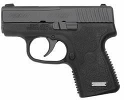 Kahr P380 Semi-Auto Pistol KP3834, 380 ACP, 2 1/2 in, Textured Polymer Grip, Matte Black Finish, Drift Adjustable, Low Profile White Bar-Dot Combat Sights, 6 Rd