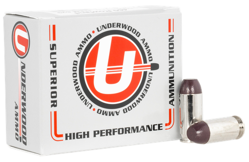 Underwood Pistol Ammunition, 460 Rowland, Hard Cast Flat Nose, 255 GR, 1300 fps, 20 Rd/bx