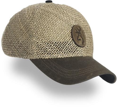 Browning Straw Cap with Repel-Tex Brim 308106881, Brown