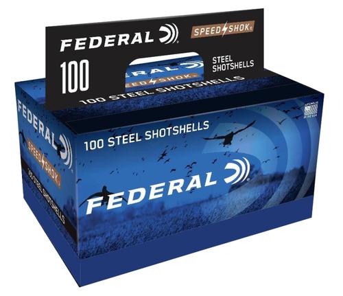 Federal Speed-Shok Shotshells WF1421004, 12 Gauge, 3", 1 1/4 oz, 1450 fps, #4 Steel Shot, 100 Rds/bx