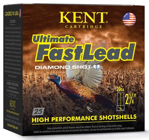 Kent Ultimate Fast Lead Shotshells K203UFLHV365, 20 Gauge, 2-3/7", 1 oz, 1325 fps, #6 Lead Shot, 25 Rds/bx