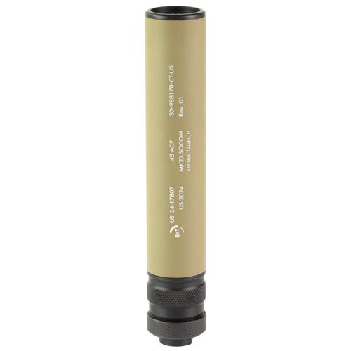 B&T MK23 SOCOM Suppressor, .45 ACP, M16x1 RH Piston, Coyote