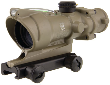 Trijicon ACOG 4x32 Rifle Scope TA31-D-100367, 4x, 32mm, Flat Dark Earth Finish, Dual Illumination Horseshoe Reticle