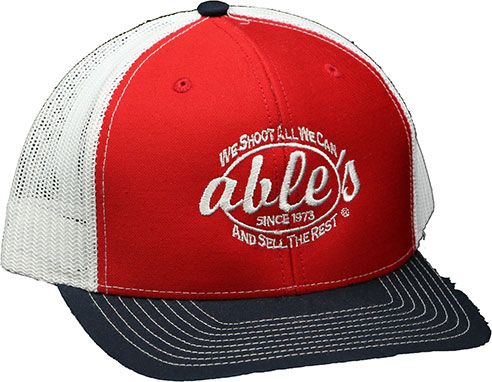 Able's Mesh Cap Red/Nave, White Mesh (ACRNW)