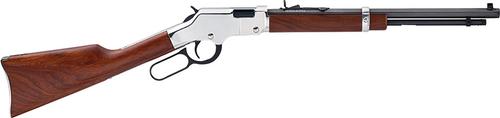Henry Golden Boy Silver Lever Rifle H004SY, 22 Long Rifle, 17", Walnut Stock, Nickel Finish/Blued Barrel, 12 Rds
