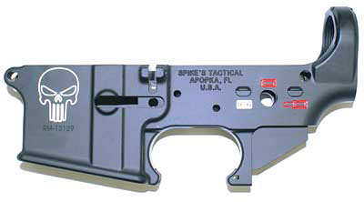 Spike's Tactical Punisher Logo AR15 Multi Cal Stripped Lower Receiver (STLS015-CFA)