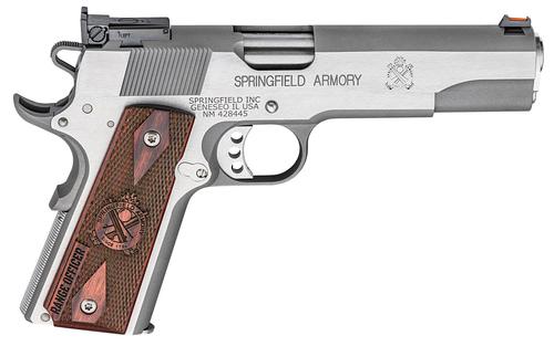 Springfield 1911 Range Officer Pistol PI9124L, 45 ACP, 5", Cocobolo Grips, Stainless Finish, 7 Rds