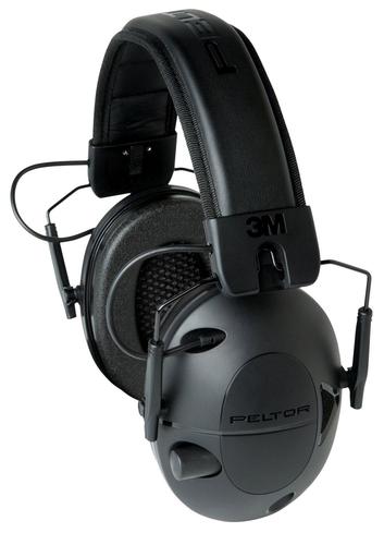 3M Tactical Black Earmuffs, 22 dB,  Battery Operated, Black