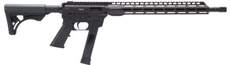 Freedom Ordnance FX9 Tactical Semi-Auto Rifle FX9, 9mm Luger, 16", 6-Position Black Stock, Black Hard Coat Anodized Finish, 33 Rd