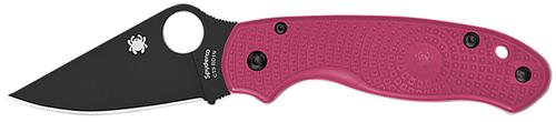 Spyderco Para 3 Lightweight Breast Cancer EDC Knife w/Pink Textured Handle