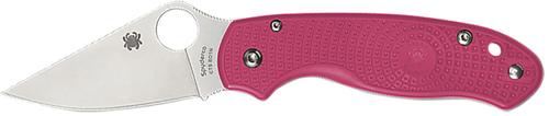 Spyderco Para 3 Lightweight Breast Cancer EDC Knife w/Pink Textured Handle (C223PN)