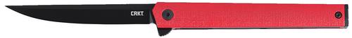 Columbia River CEO Flipper EDC Knife w/Red Handle (7097RK)